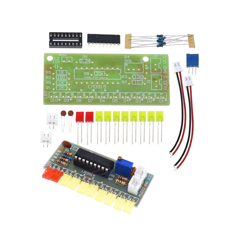 LM3915 10 LED Sound Audio Spectrum Analyzer Level Indicator Kit DIY