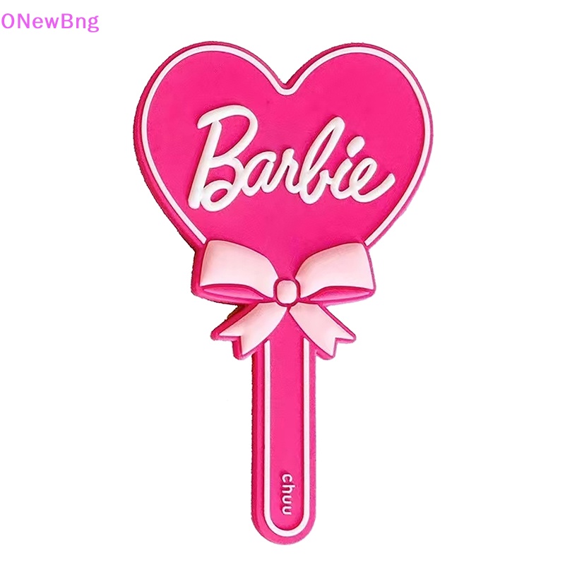ONew Barbie Handheld Mirror Barbie Series Cute Pink Heartshaped