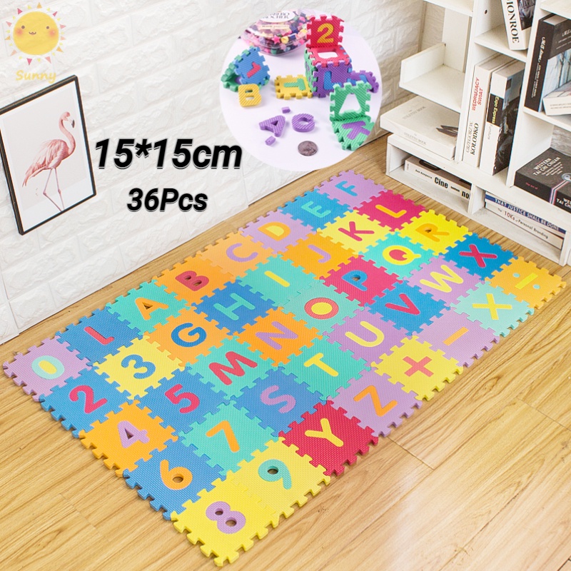 36Pcs Puzzle Mat for Kids EVA Foam Alphabet and Numbers Floor Tiles