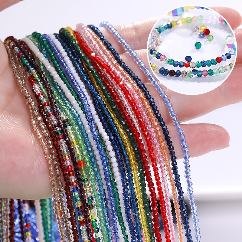 1mm Crystal Glass Beads 35cm Long Door Curtain Pendant Hand Ornaments ...