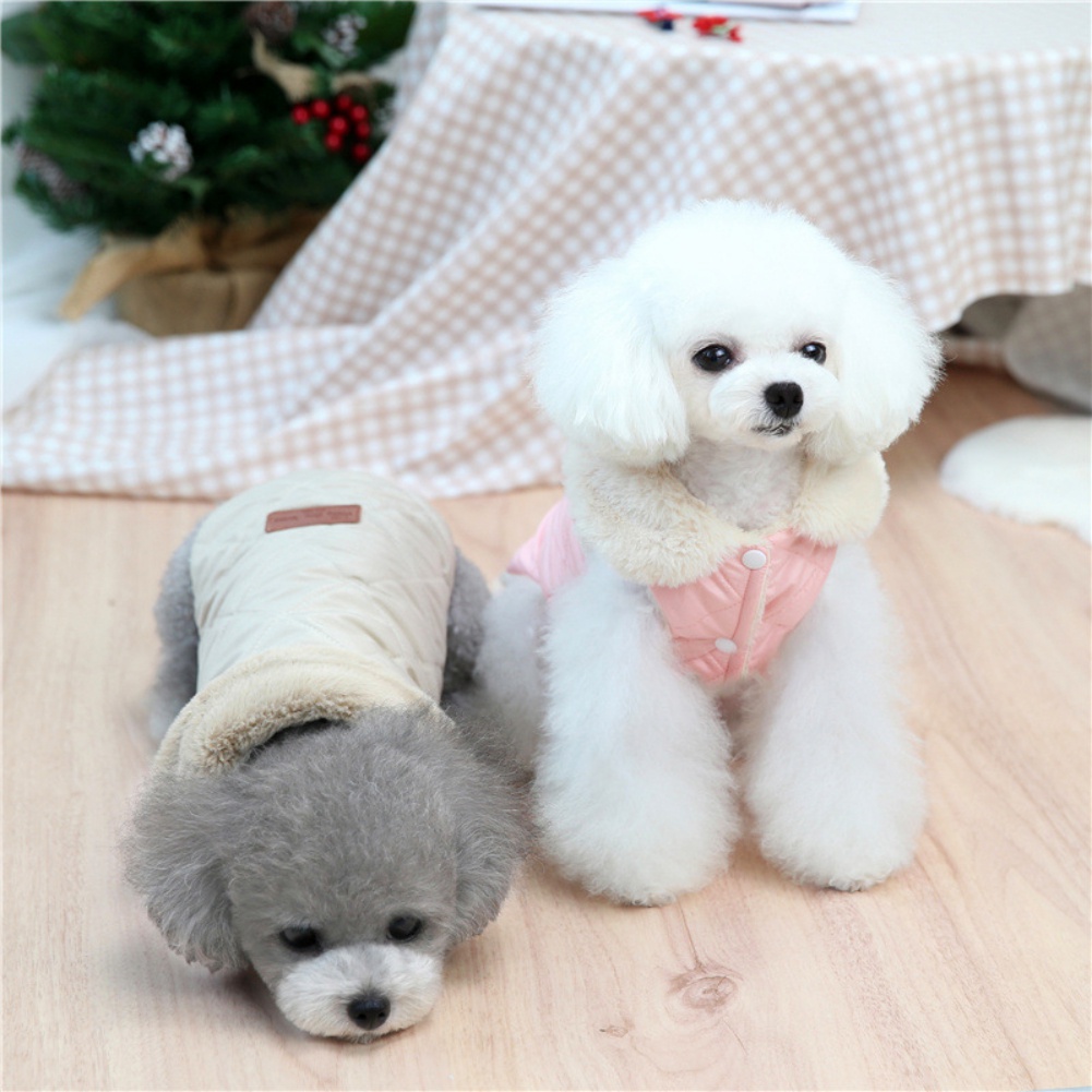 Pet Cat Dog Clothes Warm Puppy Coat Jacket with Fur Collar for Small Dogs  Cats Cold Weather Pet Costume Outfits