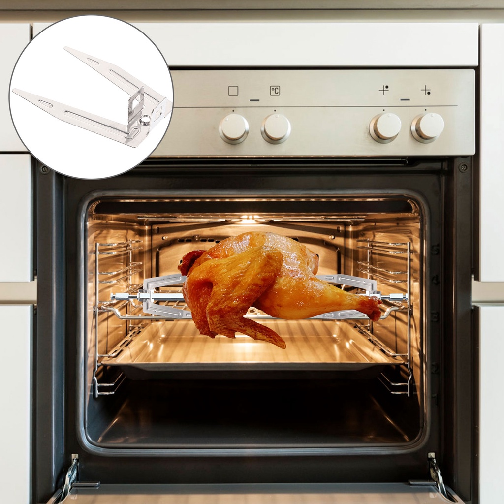 Buy Stainless Steel Air Fryer Fork Rotating Roast Chicken Fork Grill Rotisserie Air Fryer