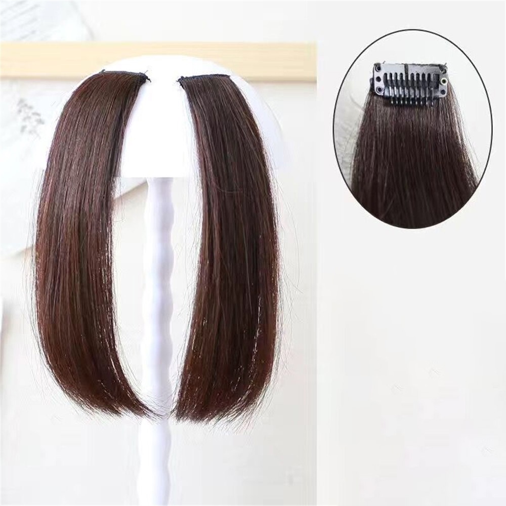 2Pcs Princess Cut Bangs Thick Bangs Hairpiece with Sideburns and ...
