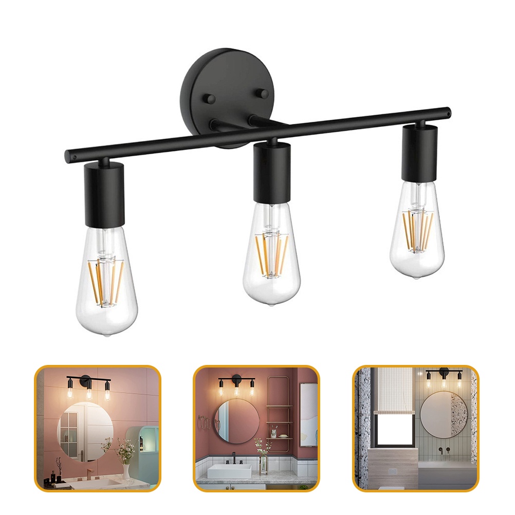 Light Vanity Bathroom Wall Socket Lights Mirror Farmhouse Over Fixture