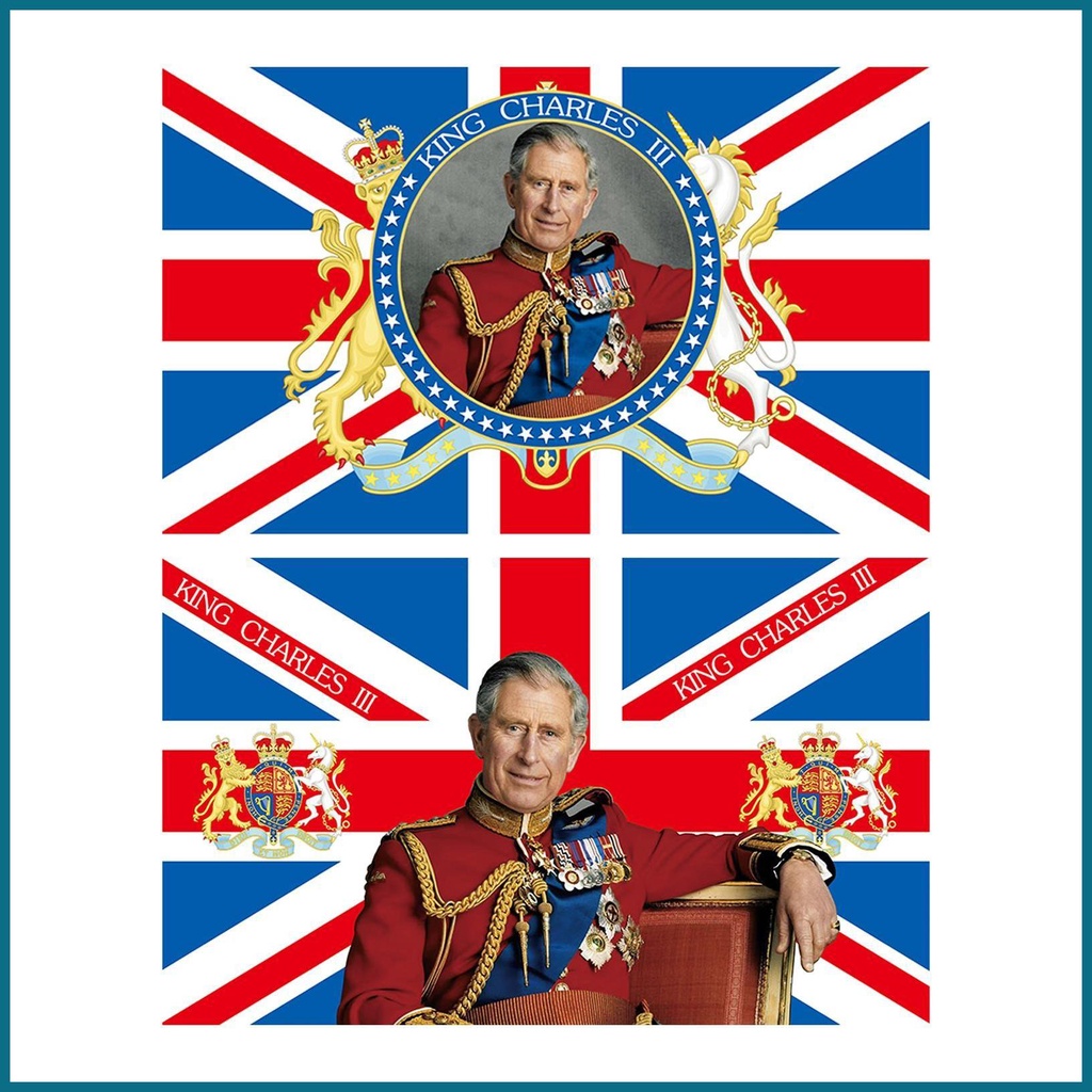 King Charles Coronation Flag UK King Flag 5ft X 3ft Our New King To Be ...