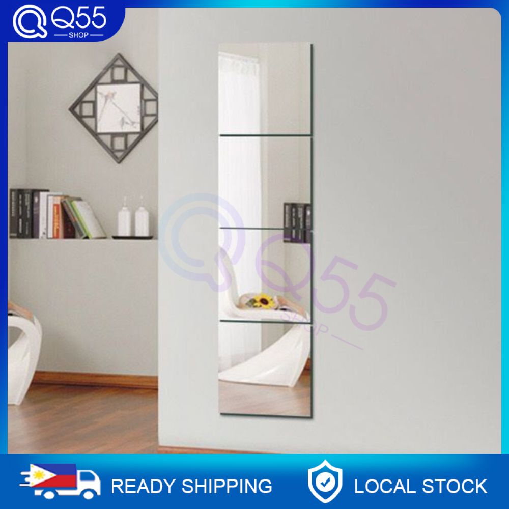 Wall-mounted Self-adhesive Mirror Pasted Wall Glass Mirror Full-length Mirror Stitching Mirror ...