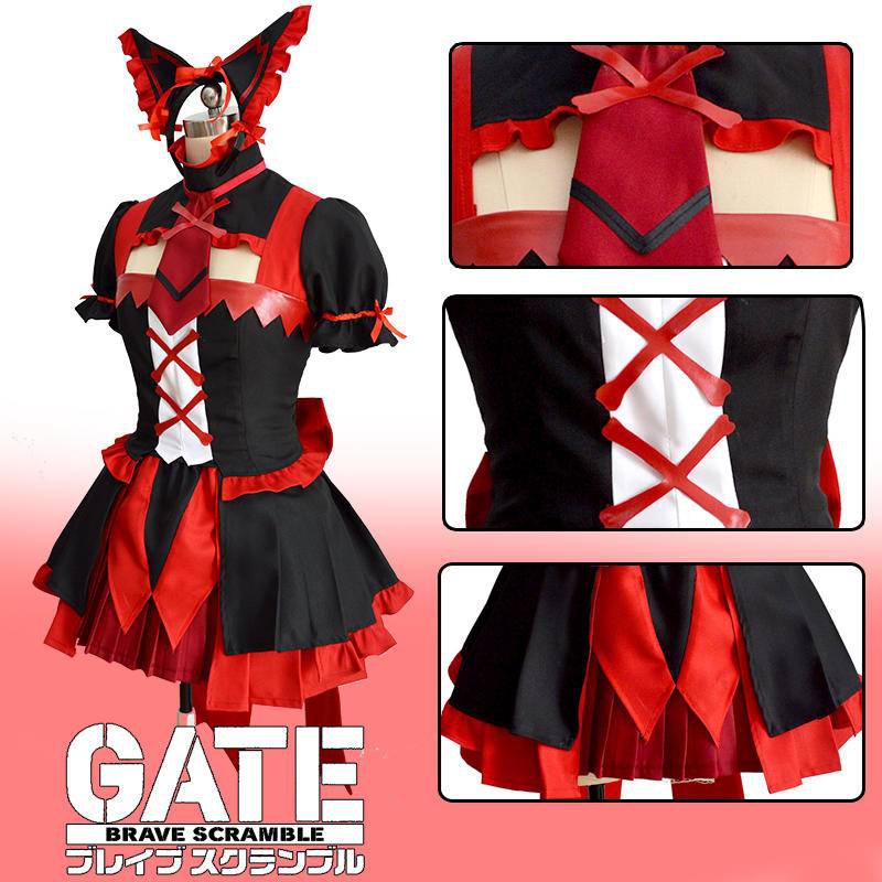 GATE brave scramble Rory Mercury cosplay costume Dark Death Lolita COS ...