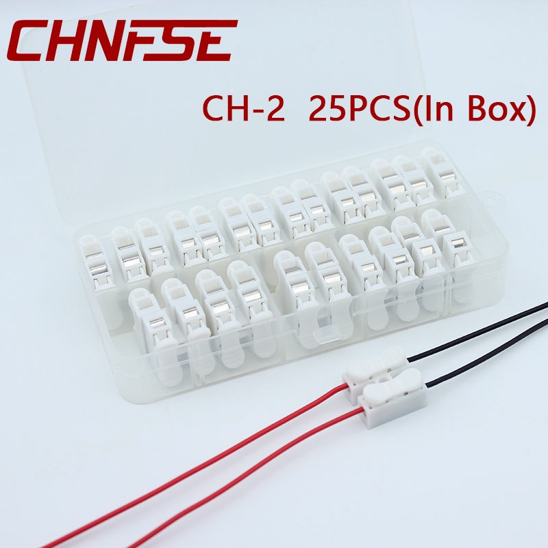25 PCS In Box Electric Lamp Wiring Quick Terminal Two Position Push ...