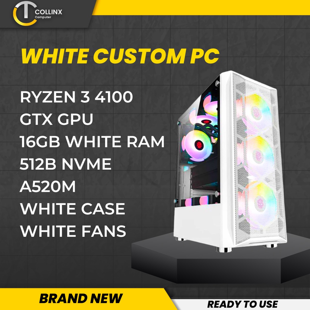 Pc Build Ryzen 1650 Super WHITE GAMING PC BUILD A AMD RYZEN 4100