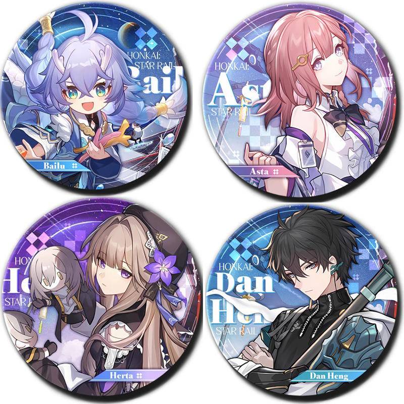 13 Styles Anime Game Honkai: Star Rail Cosplay Backpack Badges Dan Heng ...