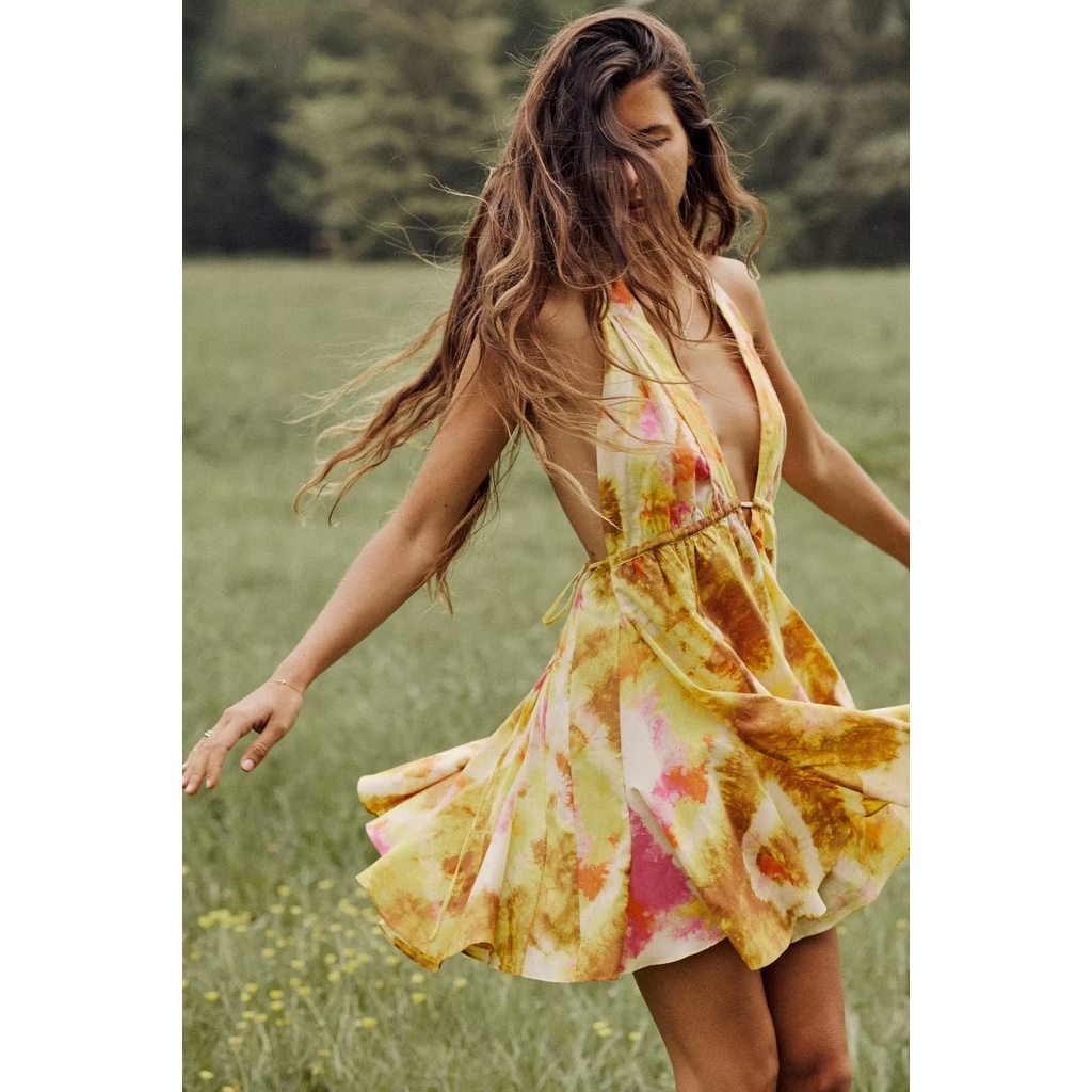Womens Sexy Sassy Halterneck Sleeveless Printed Dress main image 0