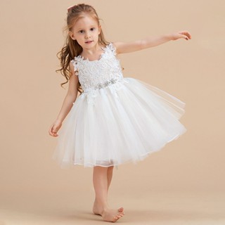 White graduation 2024 dress kids