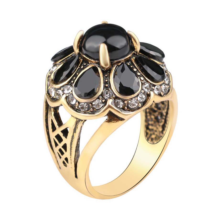 Bohemian Rhinestone ring electroplating ancient color | Shopee Philippines