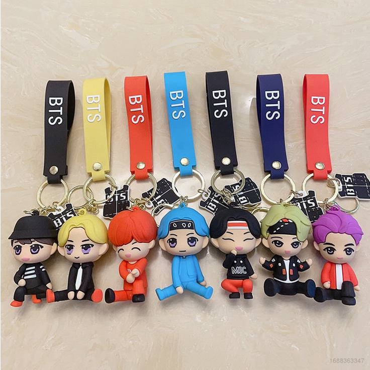 Ellen BTS Tiny TAN Dolls Keychain Gift For Girls Bag Pendant Action