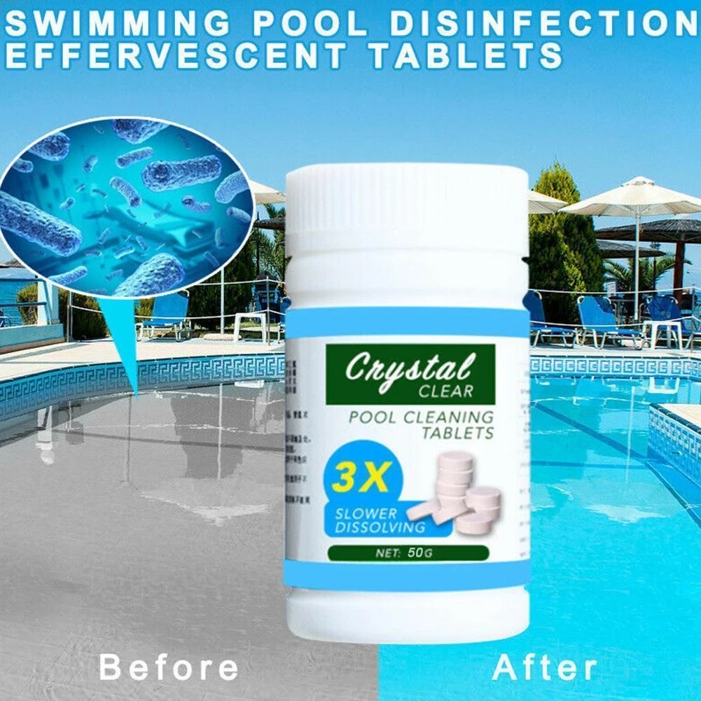 100pcs/box Pool Cleaning Tablets Swimming Pool Cleaner Disinfection ...