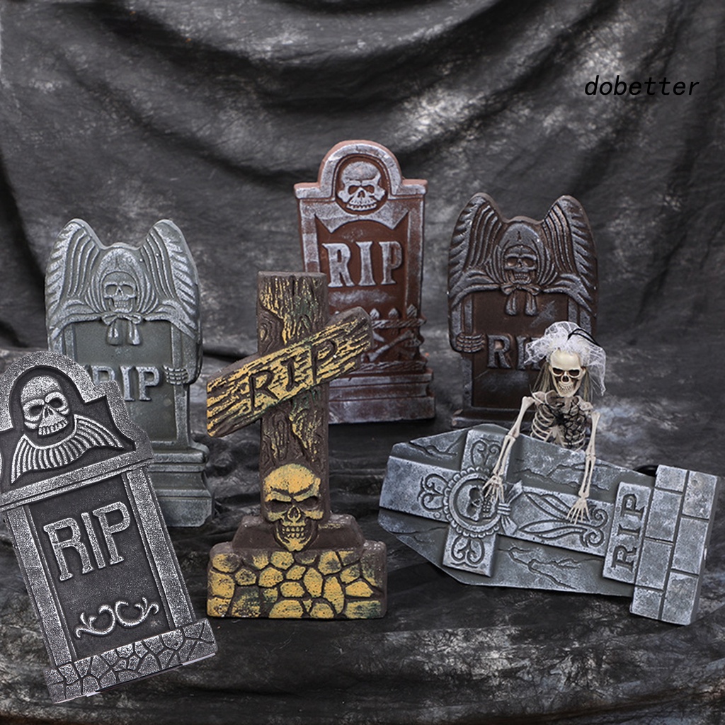 [DO] Halloween Foam Tombstone RIP Horror Multi-styles Spooky Realistic ...