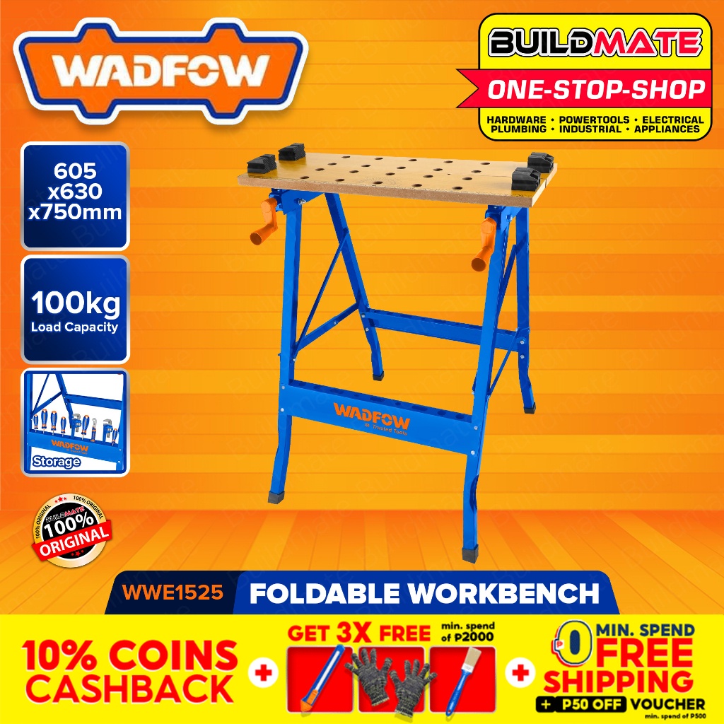 BUILDMATE Wadfow Foldable Workbench Folding Workbench Clamping