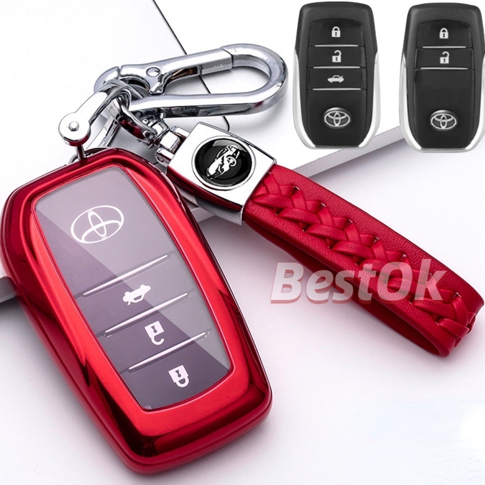 TPU Car Remote Key Fob Cover Case Holder for TOYOTA Isuzu Modified flip ...