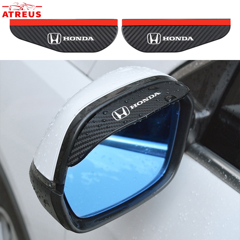 2pcs Honda Carbon Fiber Car Rear View Mirror Rain Eyebrow Rainproof ...