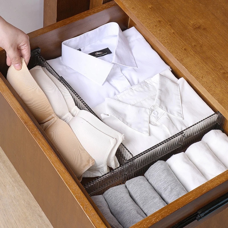 2Pcs/Set Practical Adjustable Drawer Dividers DIY Cabinet Storage ...