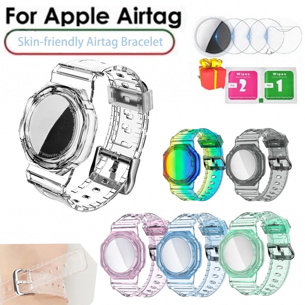 10Pcs For Apple Airtags Kids Wrist Straps Silicone Case Accessories  Protector Tracker Protective Sleeve For Airtag