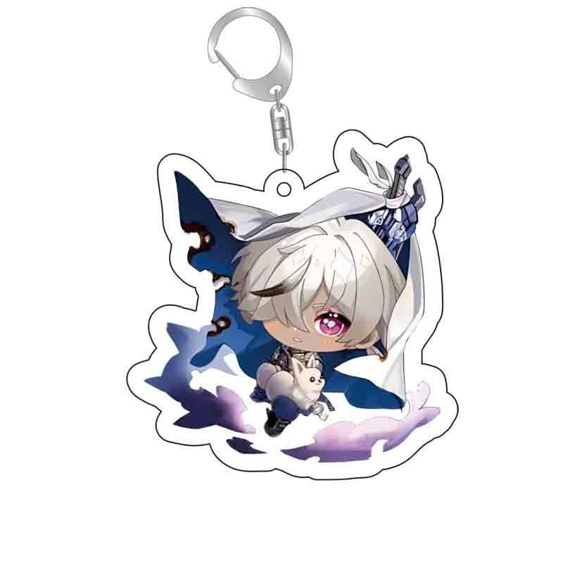 Game Honkai Star Rail Key Chains Two Sided Keychain Dan Heng March 7th Bronya Seele Asta Herta 0143