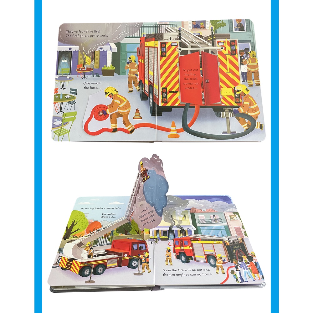Usborne Peep Inside How A Fire Engine Works 3D Flap English Picture ...