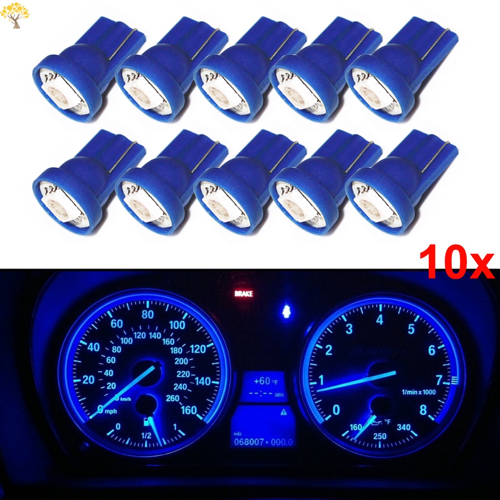 PAlight 10pcs T10 Wedge 5050 SMD Car LED Gauge Cluster Lights 147 152