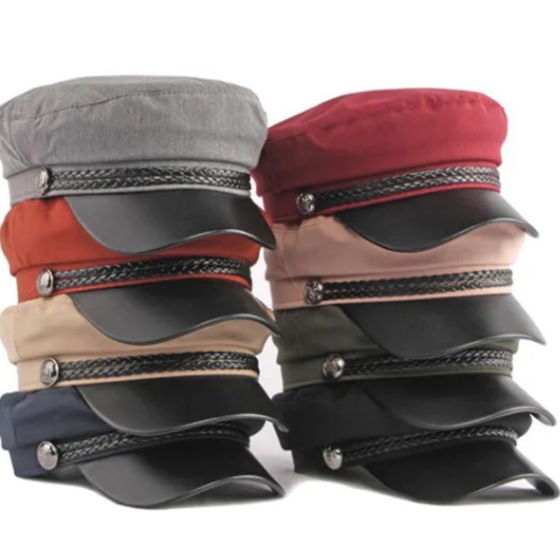 BLISS Travel Sailor Hats Fashion Beret Caps Military Hat Flat Top Women