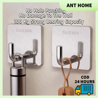 Deli 3/6Pcs Adhesive Wall Hooks Self Adhesive Anti-Skid Hook Heavy Duty  Stick Hook 19350/19351