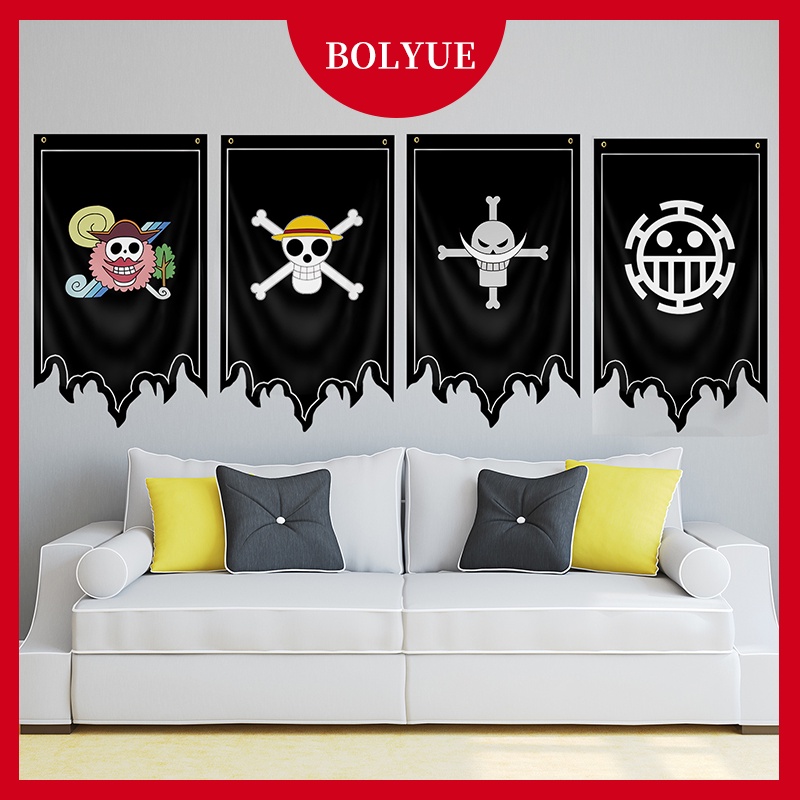 One Piece Luffy Hanging Flag Wall Decoration Flag Animation Hanging Picture Shopee Philippines 8952
