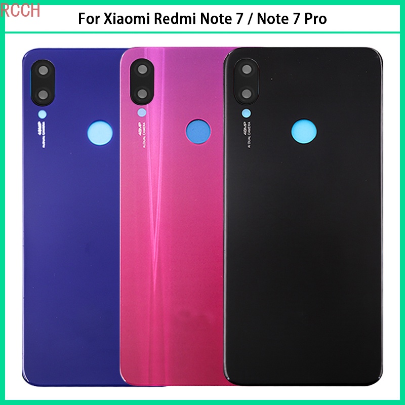 For Xiaomi Redmi Note 7 Battery Cover Back Door 3D Glass Bck Panel For ...