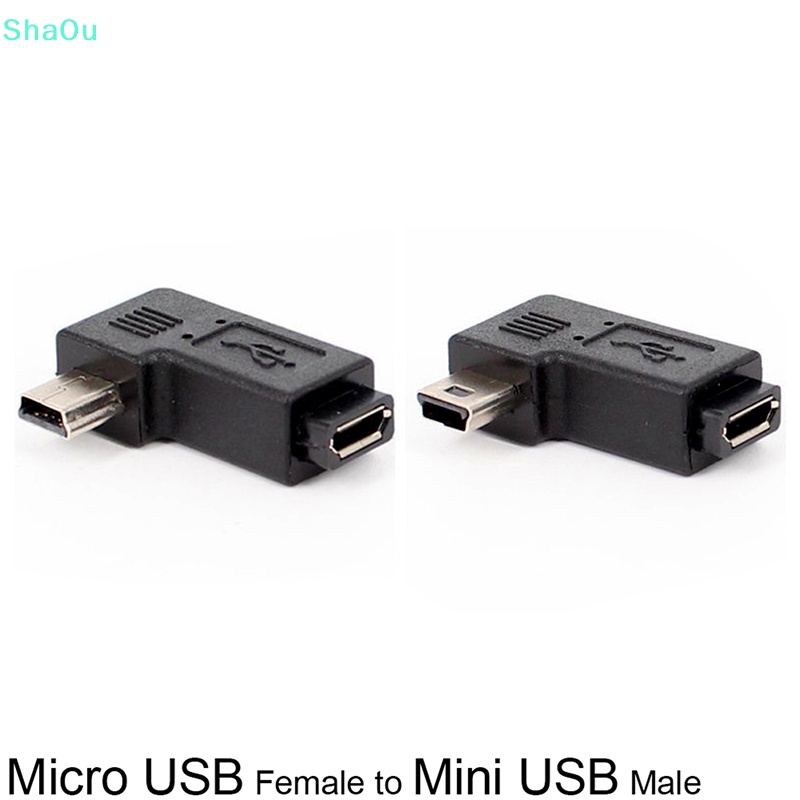 ShaOu 90 Degree Right Left Angle Mini USB Type A Male To Micro USB ...