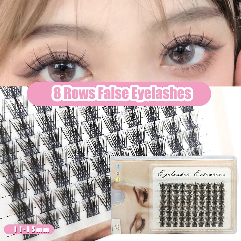 8 Rows 10d 20d 30d 40d Soft Mink Eyelash 100 Clusters Natural Volume