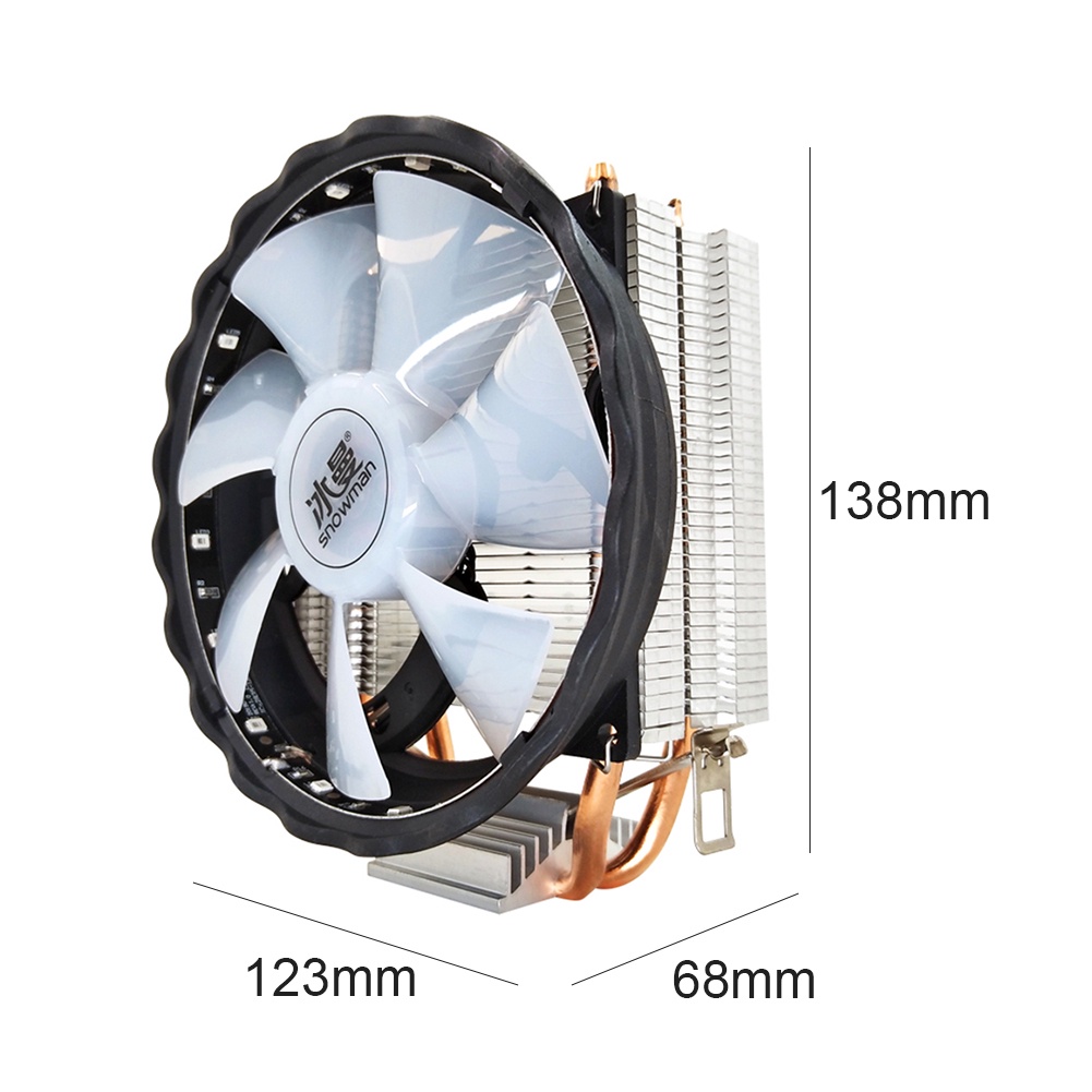 Snowman 2 Heat Tube CPU Radiator RGB Computer Silent Radiator, Suitable ...