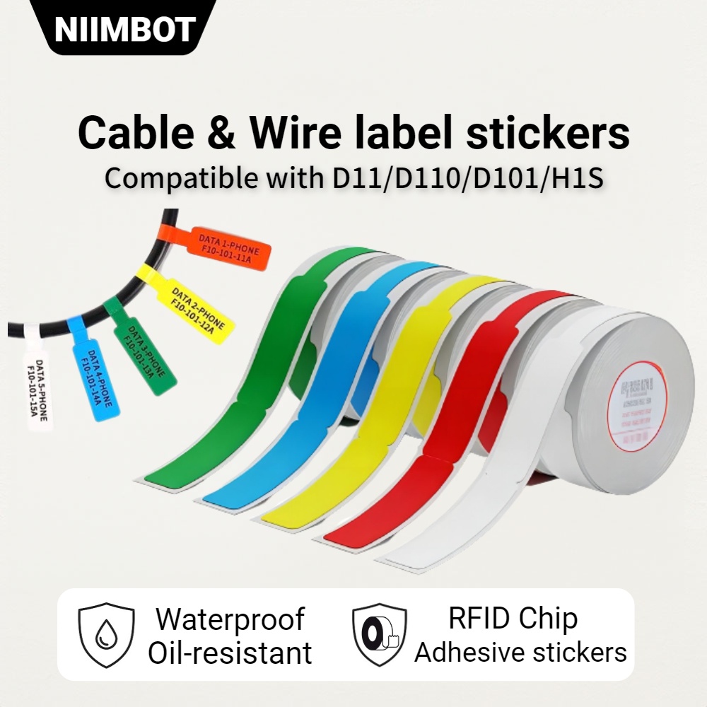 NIIMBOT Cable Label D11/D110/D101 Paper Data Line Identification Fiber