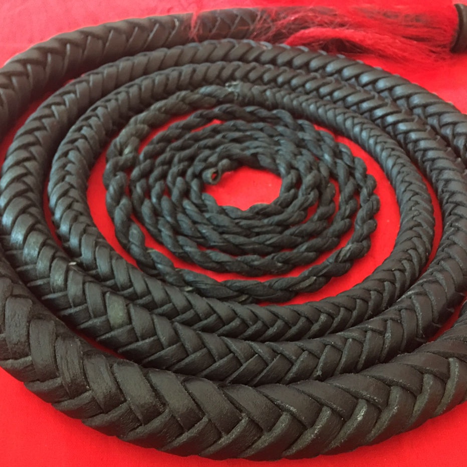 Boutique Pure Cowhide Whip Fitness Whip Telescopic Whip Long Whip
