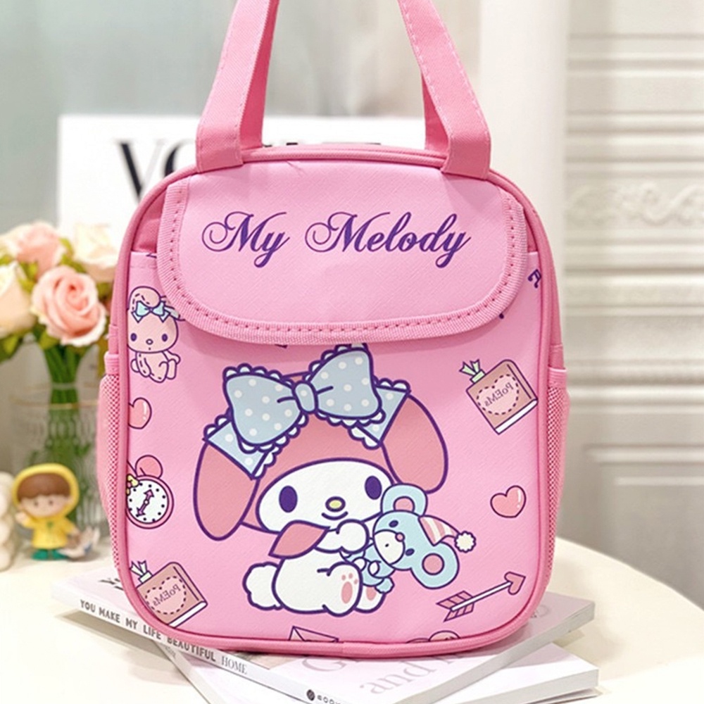 Cartoon Waterproof Sanliou Kuromi Melody Bento bag insulation lunch box ...