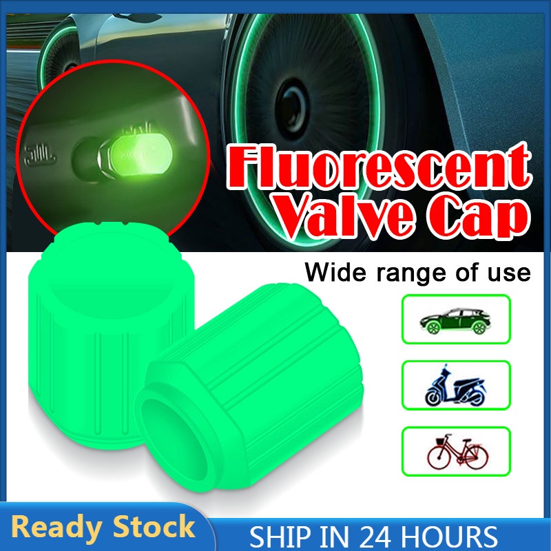 Universal Fluorescent Green tires Air Cap Stem Valve Luminous Valve Cap