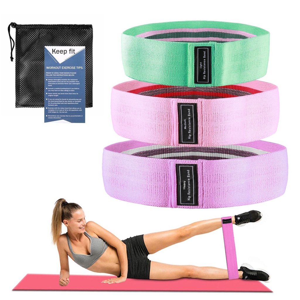 Winmax Resistance Bands Fitness Booty Bands Hip Circle Fabric Fitness Rubber  Expander Elastic Band for Home Workout Exercise Equipment