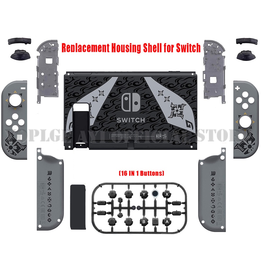 New Limited Edition DIY Replacement Shell Back Plate + Joycon Case ...