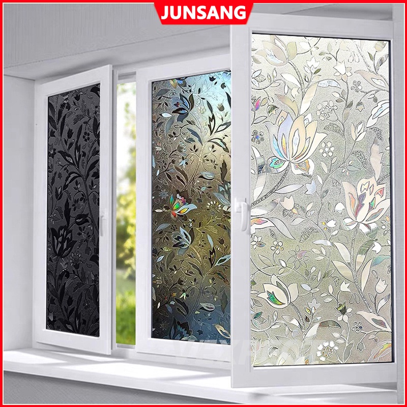 3d Window Sticker Film, Frosted Glass Sticker for Window Privacy, No