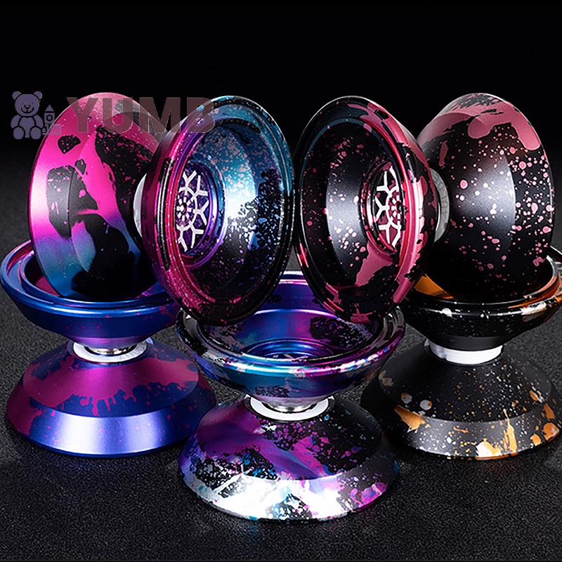 Professional Responsive Yo-Yo, Aluminum Yo-Yo, Beginner And Advanced Player Replacement Unresponsive Ball Bearing 1 Glove 5 Yo Yo Strings (purple Blue) I.1367840587
