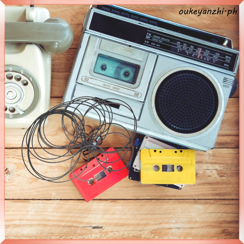 oukeyanzhi 50 Pcs Turntable Belt Recorder Drive Belts Tape Cassette Player Rubber Square Deck