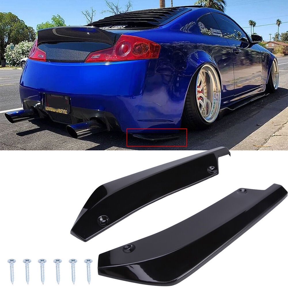 Lantop For Nissan 350z 370z 2003-2020 Car Rear Bumper Splitter Diffuser 