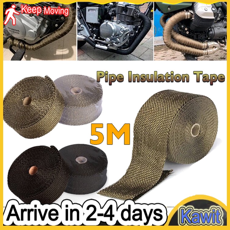 Exhaust Pipe Wrap 5M Motorcycle Heat Insulation Tape Muffler Cloth Heat