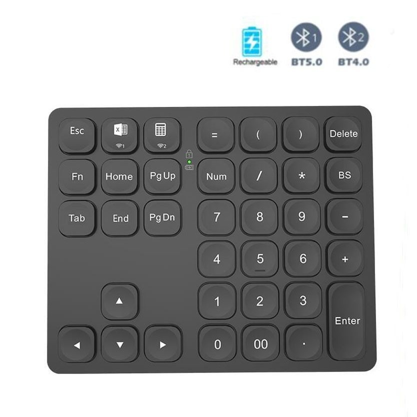 36keys Bluetooth Number Keypad Dual Mode Slim Bluetooth Numpad Multi