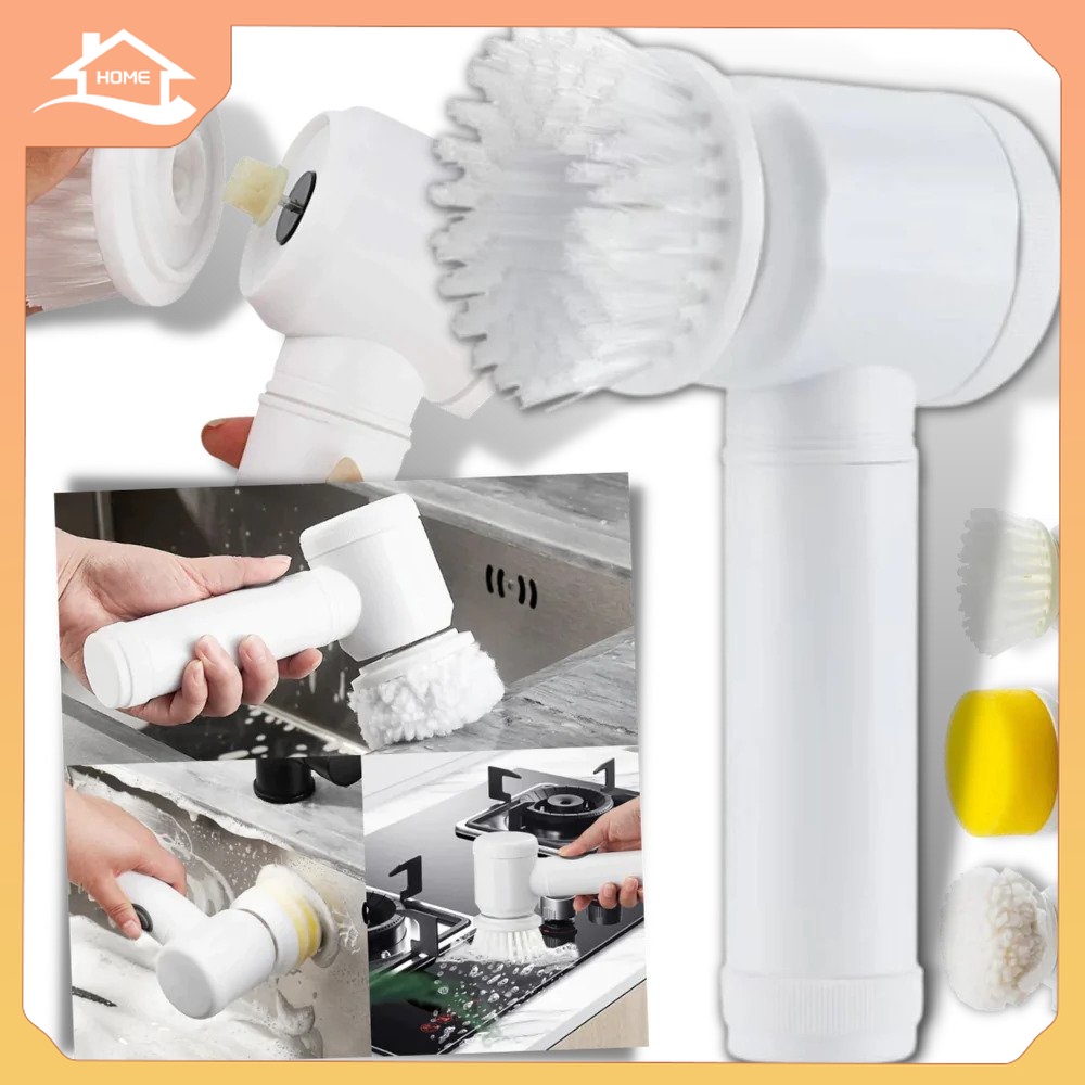 5 IN 1 Magic Brush Electric Cordless Cleaning Spin Scrubber Brush ...
