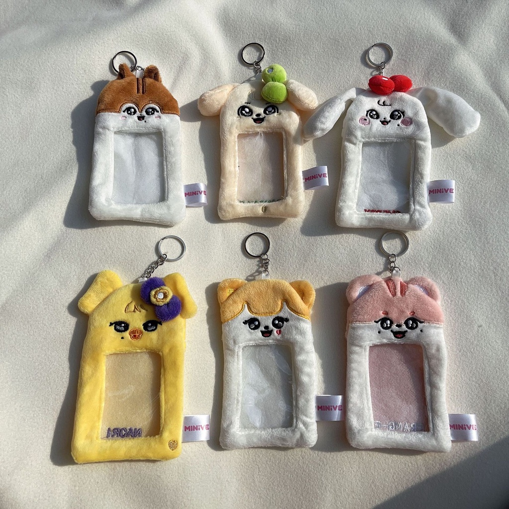 Kpop Idol IVE MINIVE Photocard Holder Idol Star Photo Card Bag Key