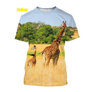  Womens Cute Graphic T Shirt Summer Animal Pattern Tees Giraffe  Print Tops Girls Casual Crewneck Short Sleeve T-Shirts : Sports & Outdoors